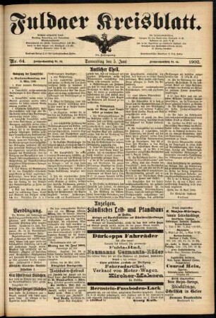 Zweite Ausgabe vom Donnerstag, den 05. Juni 1902.