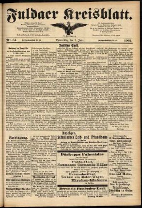 Zweite Ausgabe vom Donnerstag, den 05. Juni 1902.