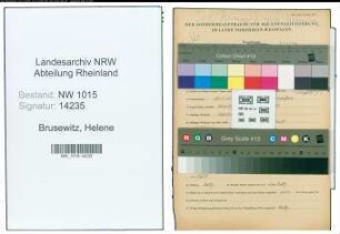 Entnazifizierung Helene Brusewitz , geb. 27.06.1906 ()