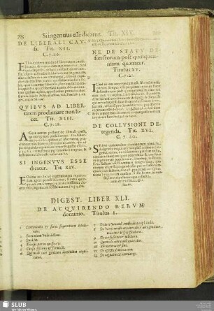 Digest. lib. XLI. de acquirendo rerum dominio
