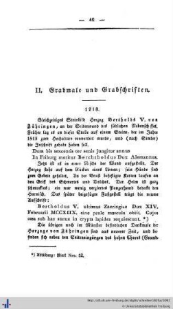 II. Grabmale und Grabschriften.