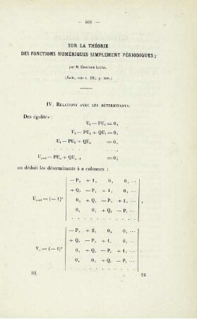 Sur la théorie des foncitions numériques simplement périodiques.