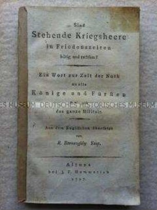 Abhandlung über die Abschaffung des Militärs in Friedenszeiten zur Entlastung der Staatshaushalte