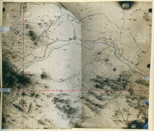 Foto des Geländes westlich des Entenschnabels an der Straße nach Malancourt nordwestlich von Esnes-en-Argonne (Luftbild)