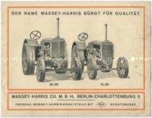 Traktoren von der Firma Massey-Harris und Co. in Kanada
