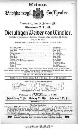 Die lustigen Weiber von Windsor