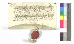 Propst Albrecht von Ellwangen verleiht dem Jorg Prucker Äcker und Wiesen zu Lehen.