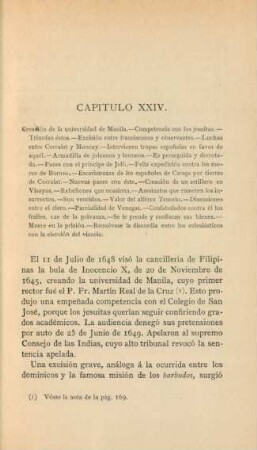 Capitulo XXIV. Creacíon de la universidad de Manila. - ...