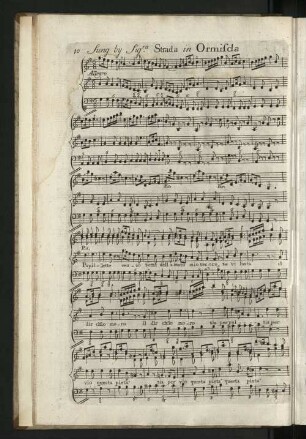 Sung by Sig.ra Strada in Ormilda