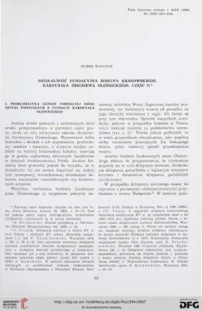 30: Działalność fundacyjna biskupa krakowskiego, kardynała Zbigniewa Oleśnickiego (część II)