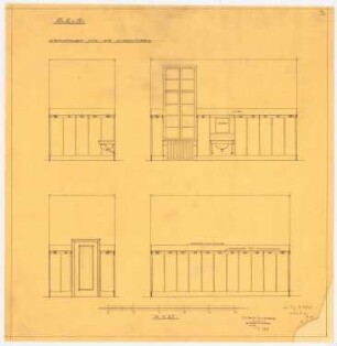 AEG-Hauptverwaltungsgebäude, Berlin: Wandverkleidungen Direktorengarderobe, 1:25