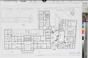 Arnsberg, Landgericht, Umbau und Erweiterung, Erdgeschoss, Grundriss