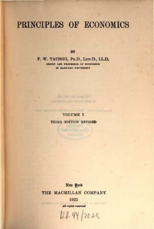 Principles of economics, 1