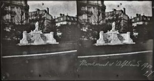 Paris. Jardin de l'Av. du Bois (heute Av. Foch). Denkmal für Jean-Charles Alphand