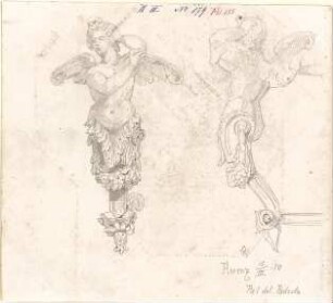Walther, Conradin; u. a. Deutschland; Italien; Sammlung Conradin Walther: Band IV, Nr. 143 - 188 (fol. 125 - 168) - Türklopfer im Palazzo del Podestà (Ansichten)