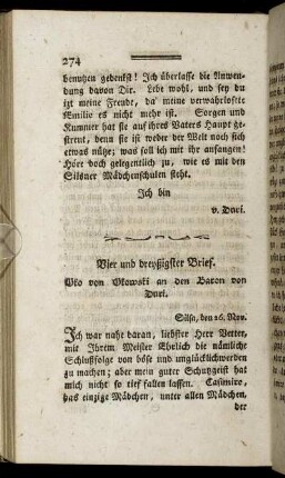 Vier und dreyßigster Brief.