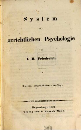 System der gerichtlichen Psychologie