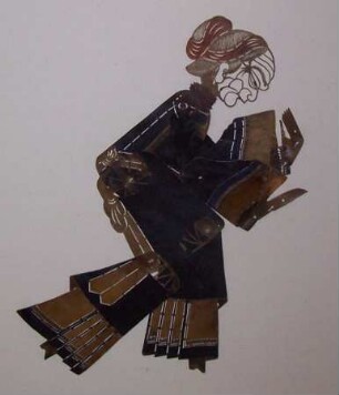Chinesische Schattenspielfigur Alte Dienerin
