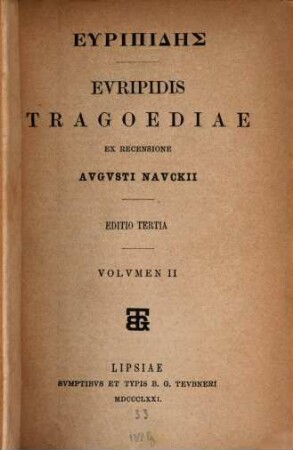 Euripidis Tragoediae, 2