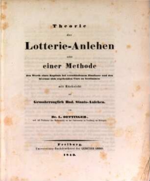 Theorie der Lotterie-Anlehen