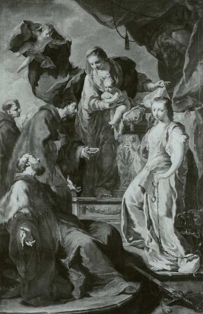 Maria mit dem Jesuskind und den Heiligen Wenzeslaus, Johann von Nepomuk, Antonius von Padua und Margareta