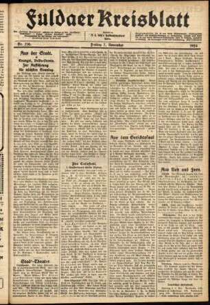 Ausgabe vom Freitag, den 07. November 1924.