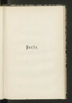 Poesie.