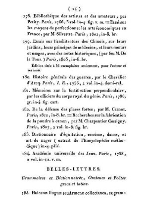 BELLES-LETTRES.