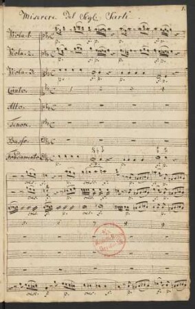 [No. 1:] Miserere mei (Coro)