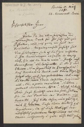 Brief an Julius Benedict : 10.03.1870