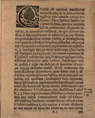 Facultatis theologicae in academia Vittenbergensi Decanus Martinus Chladenius SS. Theol. Doct. ... lectoribus benevolis : [in pertractandis mysteriis non nimium rationi tribuendum]