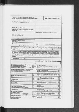 Totalerhebung im Bauhauptgewerbe