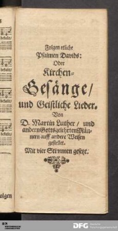 Kirchen-Gesänge und Geistliche Lieder