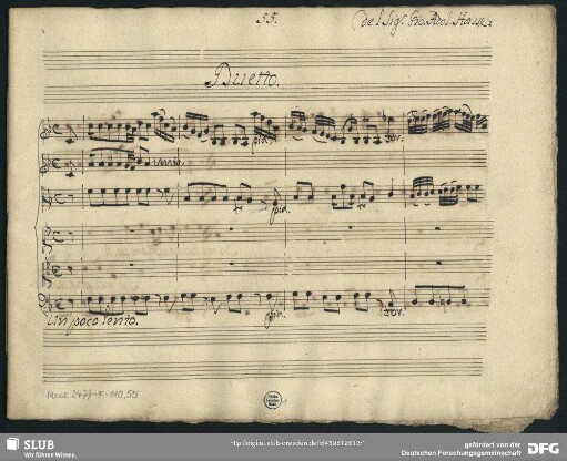 Lucio Papirio. Excerpts - Mus.2477-F-110,55 : S (2), strings, bc