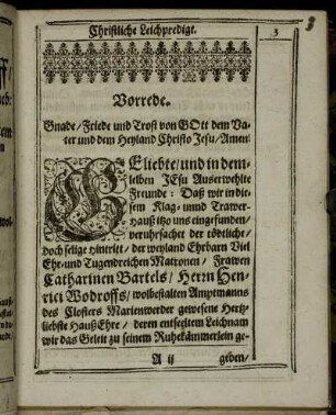 Christliche Leichpredigt.