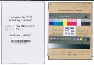 Entnazifizierung Wilhelm Kuhlmann , geb. 22.08.1902 (Arbeiter)