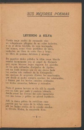 Leyendo a Silva