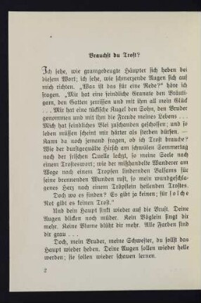 2 Brauchst du Trost?