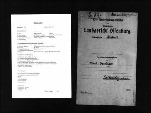 Beschlagnahme von Postsendungen verschiedener Personen aus dem Umfeld von Heinrich Tillessen und Heinrich Schulz