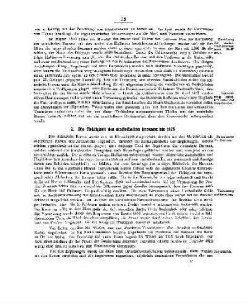 2. Die Thätigkeit des statistischen Bureaus bis 1815