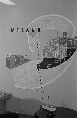Wandgestaltung eines Messestandes "Milano"