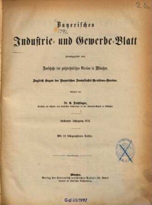 Bayerisches Industrie- und Gewerbeblatt. 7. 1875