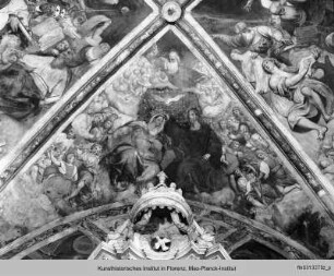 Christologischer Zyklus : Gewölbefelder : Marienkrönung mit Gottvater, dem heiligen Geist und Engeln