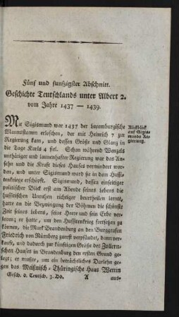 Fünf und funfzigster Abschnitt. Geschichte Teutschlands unter Albert 2. vom Jahre 1437-1439