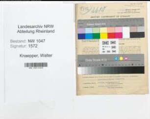 Entnazifizierung Walter Knaepper , geb. 20.04.1906 (Angestellter)
