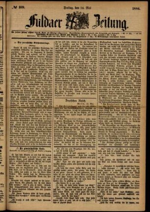 Ausgabe vom Freitag, den 14. Mai 1886.