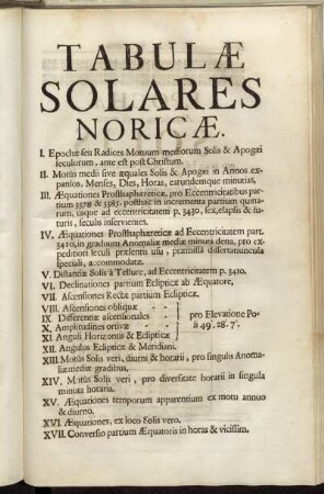 Tabulæ Solares Noricæ.