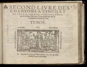 Second livre des chansons a cincq et six parties. Tenor