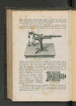 Fig. 61. Spektroskop nach Bunsen. Fig. 62. Spaltplatte.