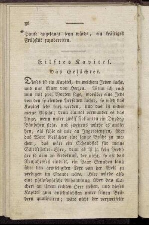 Eilftes Kapitel. Das Gelächter.